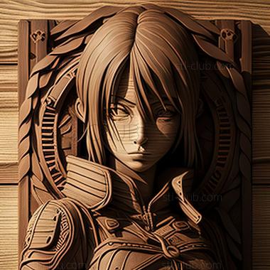 3D model Mikasa Ackerman anime serial Ataka Titanov FROM ANIMERE (STL)